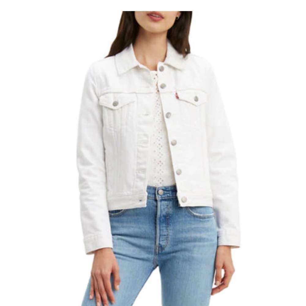 Levi’s white jean jacket